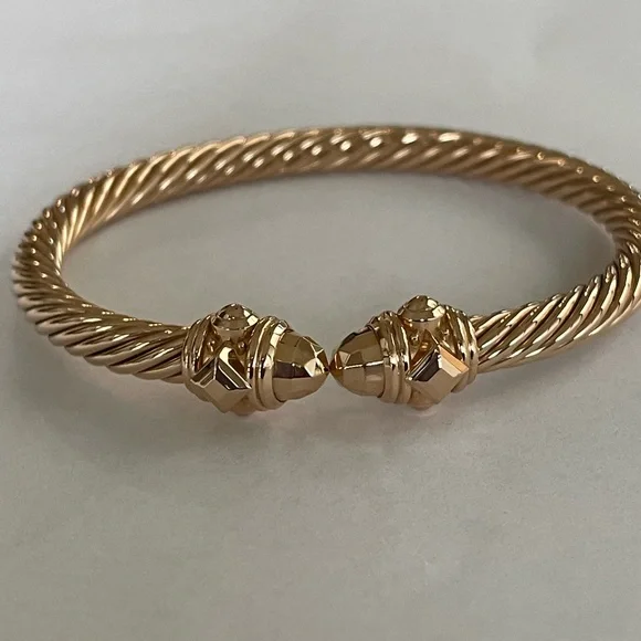 David Yurman 18k Rose Gold Cablespira Renaissance Bracelet - AUTHENTIC!! - Picture 2 of 8